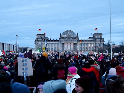 Manifestación contra el ascenso de la ultraderecha celebrada el 21 de enero en Berlín.