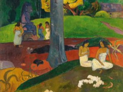 &#039;Mata Mua (&Eacute;rase una vez)&#039;, 1892, &oacute;leo de Gauguin en el Museo Thyssen-Bornemisza.