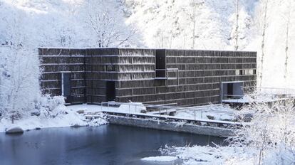 Biblioteca chinesa. Quando o arquiteto Li Xiadong visitou o solar onde devia construir a biblioteca Liyuan, nos arredores de Pequim, ficou vidrado nos troncos empilhados nos jardins das casas. Seu edifício de madeira está coberto por una fachada de ramas e troncos que deixam passar o sol e criam uma atmosfera de paz.