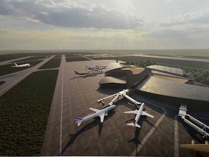 Recreación del futuro aeropuerto de Cabo Rojo-Pedernales, cuyas obras arrancarán a principios de 2024