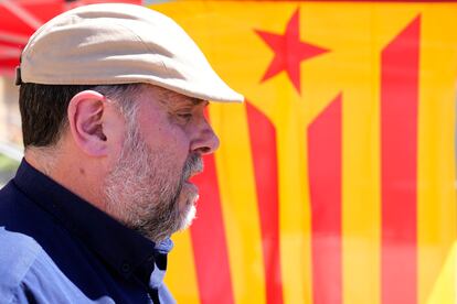 Oriol Junqueras, durante el acto electoral de ERC en Mataró.