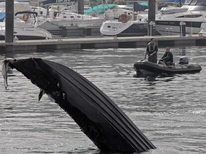 APARECE UNA PLANEADORA EN LLAMAS EN BAIONA