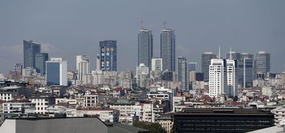 Vista del distrito financiero de Estambul.