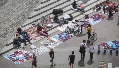 Manters a la Barceloneta.