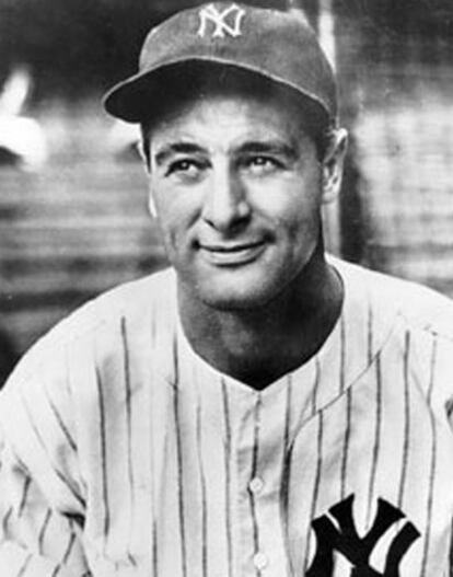 El beisbolista estadounidense Lou Gehrig