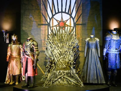 The Iron Throne room at the exhibition.