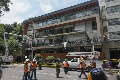 Un edificio dañado por la explosión de una lavadora mal conectada en agosto de 2021 fue el evento que delató al cartel inmobiliario.