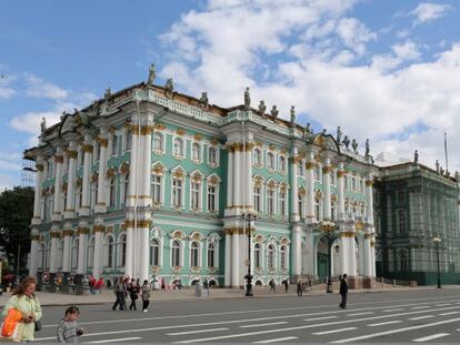 El edificio del Hermitage, en San Petesburgo, el miércoles.