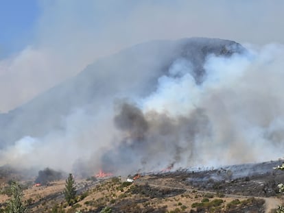 El incendio que quema Fasgar (León) desde hace 21 días, este jueves.