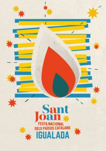 Cartell de Sant Joan a Igualada.