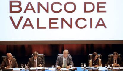 El administrador del FROB, Iván Antonio Iturriaga, en la junta de accionistas.