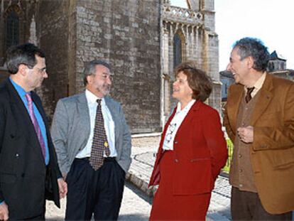 Rafael Matesanz, Bernat Soria, Ana Sánchez y Javier García-Sancho (de izquierda a derecha), en Valladolid.