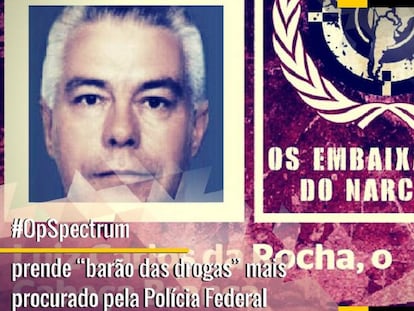 Imagen de Luiz Carlos da Rocha publicada en Twitter por la polic&iacute;a brasile&ntilde;a tras su detenci&oacute;n.