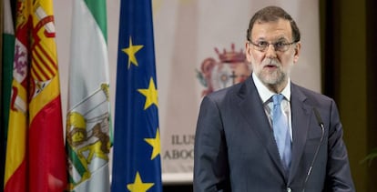 El presidente en funciones, Mariano Rajoy, este jueves.