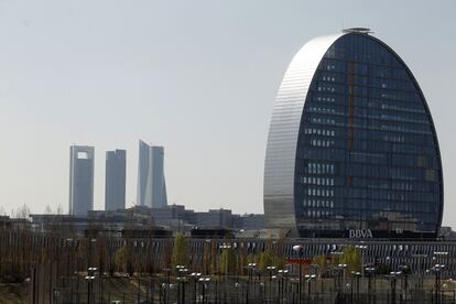 Vista de la nueva sede de BBVA en el norte de Madrid.