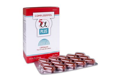 Con una fórmula de biotina y zinc, las cápsulas Complidermol 5 Alfa Plus contribuyen al buen mantenimiento del cabello y las uñas. Disponibles en Welnia.