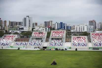 Las medidas del césped del Romelio Martínez, el viejo estadio del Junior recién remodelado, son idénticas a las del Metropolitano.