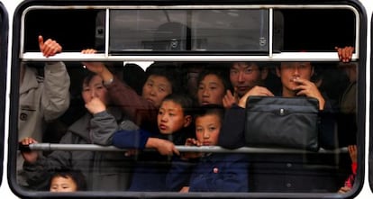 Un autobús de Pyongyang.