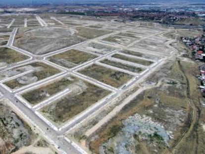 Vista a&eacute;rea de El Ca&ntilde;averal, futuro barrio del sureste madrile&ntilde;o en 2010.