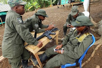 Guerrilleros de las FARC en el municipio de Tumaco (Colombia)