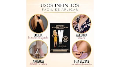 Esta cinta de doble cara para ropa es la más vendida de Amazon.