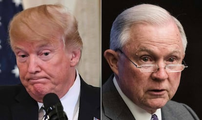 Trump y Sessions en imágenes recientes