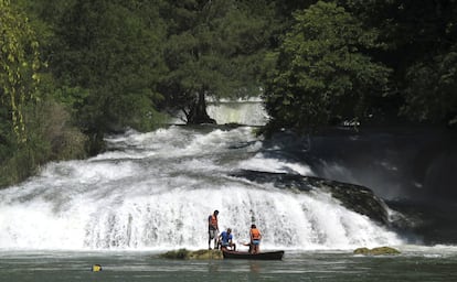 Cascadas de Micos, en la comunidad El Platanito, en San Luis Potosí.