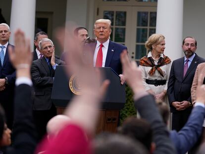 Trump durante entrevista coletiva nesta sexta-feira.