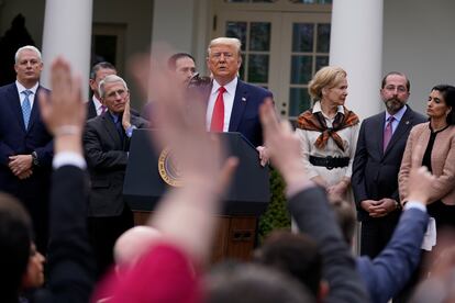 Trump durante entrevista coletiva nesta sexta-feira.