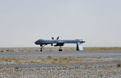 Un 'drone' en el aeropuerto de Kandahar (Afganistán).