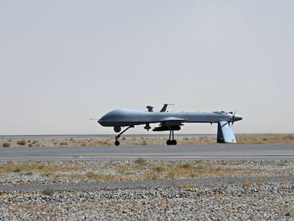 Un 'drone' en el aeropuerto de Kandahar (Afganistán).