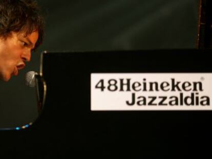 Jamie Cullum en el concierto del Festival de Jazz de san Sebastián.