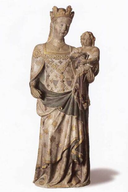 La Virgen de Bellpuig de les Avellanes, del siglo XIV, adquirida por la Generalitat en una subasta en Barcelona