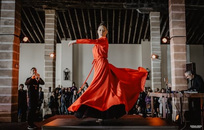 Florencia Oz, en un momento del espectáculo 'Electroflamenco 3.0'.