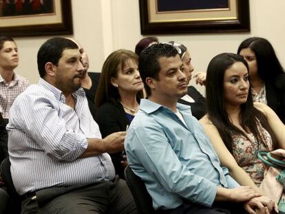 Algunas parejas, en la audiencia de la CIDH sobre la fecundaci&oacute;n in vitro.