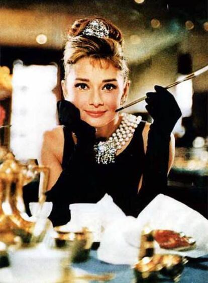 La actriz Audry Hepburn, en el cártel de 'Desayuno con Diamantes'.