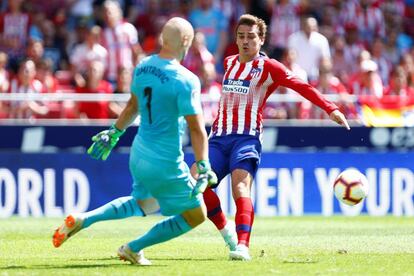 Imagen del partido entre el Atlético de Madrid y el Eibar de la pasada jornada de LaLiga. 