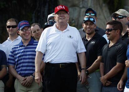 Trump en diciembre en su club de golf de West Palm Beach.