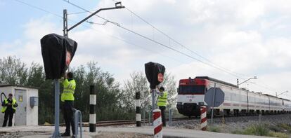 Paso a nivel donde se ha producido el accidente, en Lleida.