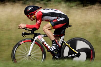 Levi Leipheimer, durante la última etapa de la Vuelta a Suiza.