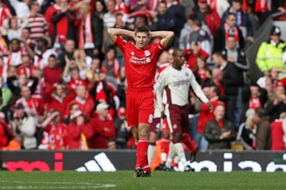 Gerrard, durante un partido esta temporada.