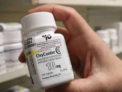 Bote de OxyContin, de Purdue Pharma.
