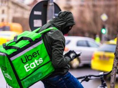 Repartidor de Uber Eats.