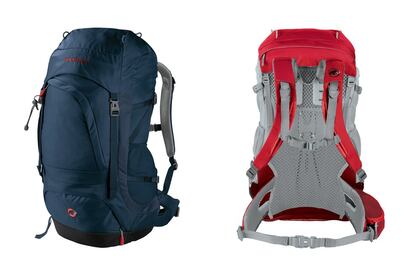 Esta mochila para excursionistas es doblemente cómoda: a su refuerzo lumbar y un sistema de ventilación para la espalda añade un acceso lateral al interior del macuto sumamente útil. Precio: 160 euros. mammut.ch