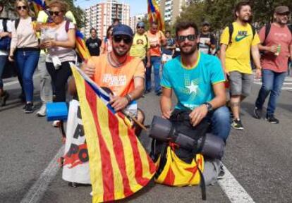 Antoni Parcerisas y Francesc Codina, en La Meridiana.