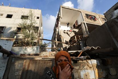 Edificios dañados en un ataque israelí este viernes en Rafah, en el sur de la franja de Gaza. 