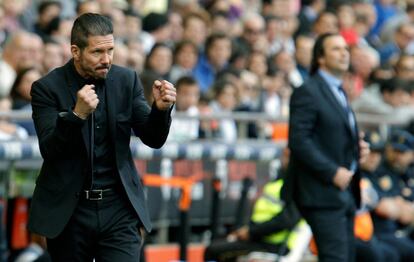 Simeone durante el partido