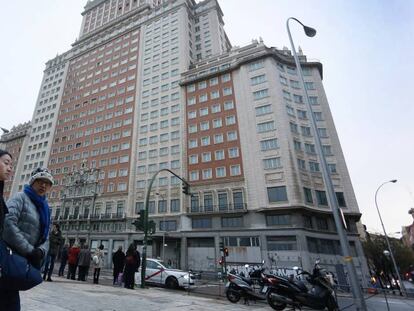 El Edificio Espa&ntilde;a en Madrid. 