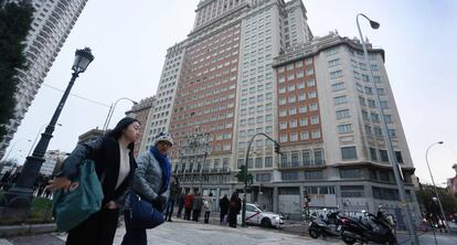 El Edificio Espa&ntilde;a en Madrid. 