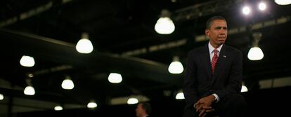 El candidato demócrata a la presidencia, Barack Obama, durante un mitin en Carolina del Norte